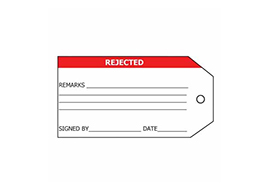 Lockout Tags Tear Proof Single Sided PSP124TP - Rejected